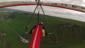 Ken Sinclair flying Airwave K5 over Treak Cliff 2nd May 2014 